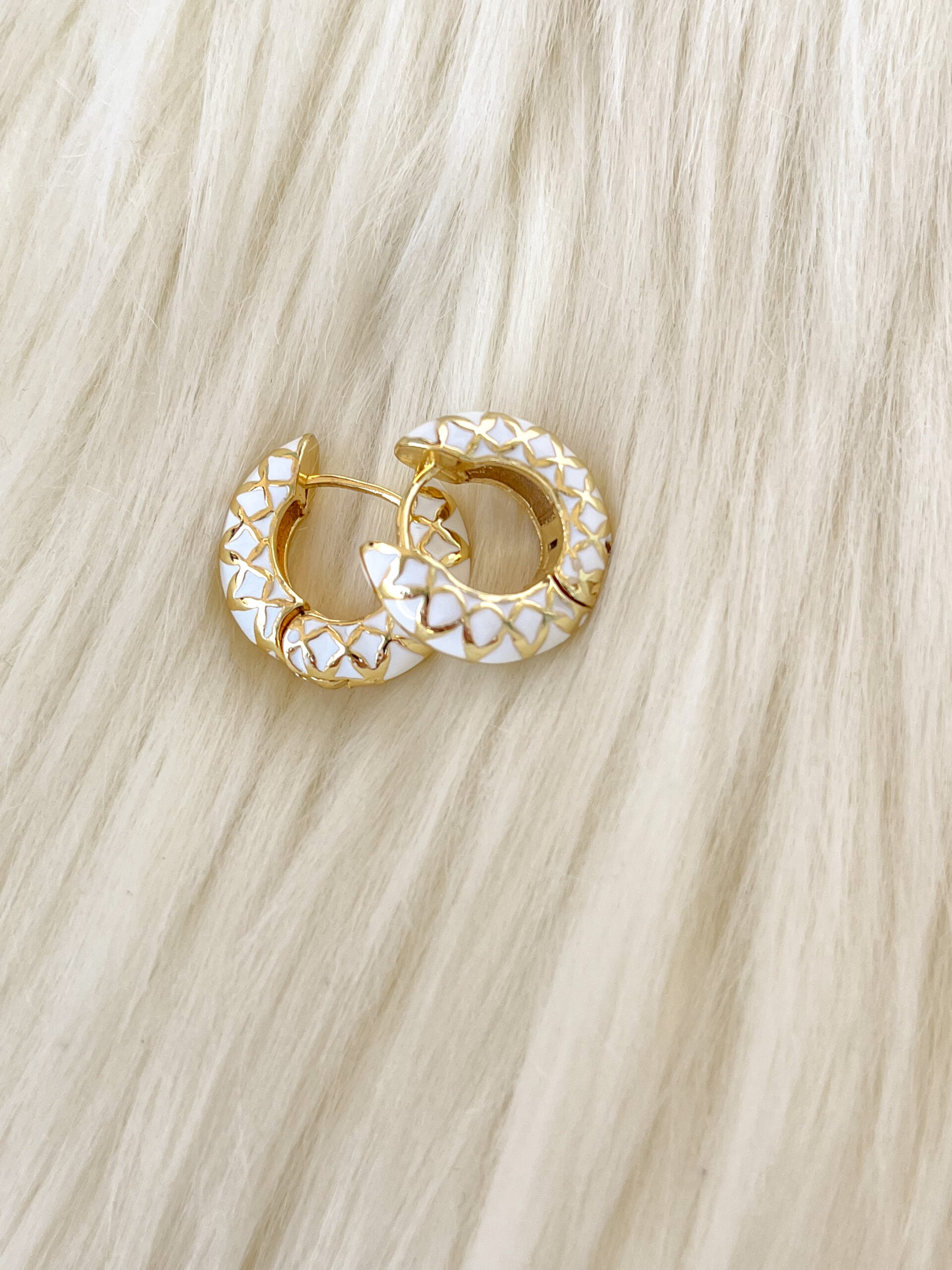 Aros Argolla Vitral Blanco