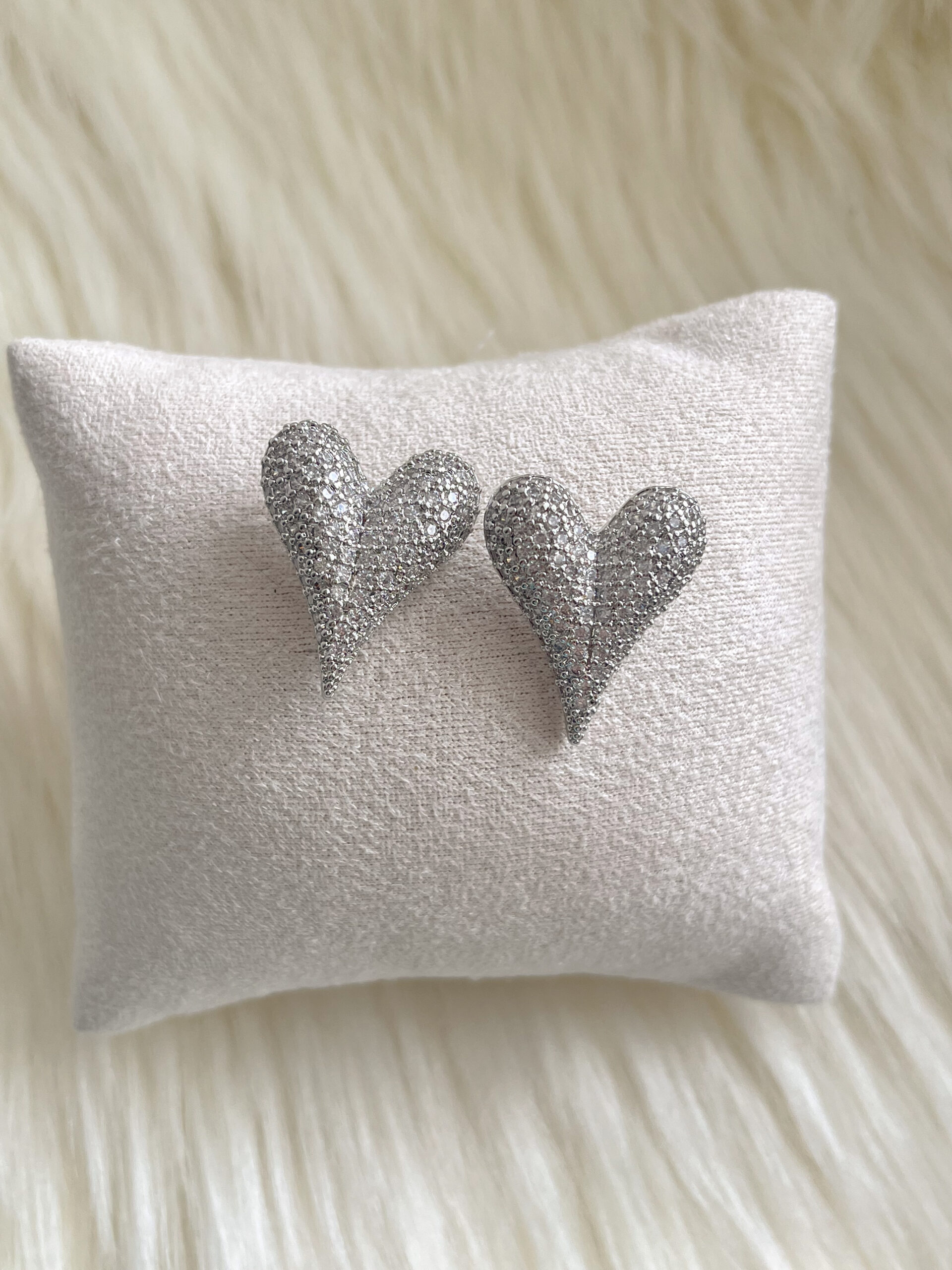 Aros Corazones Cristales