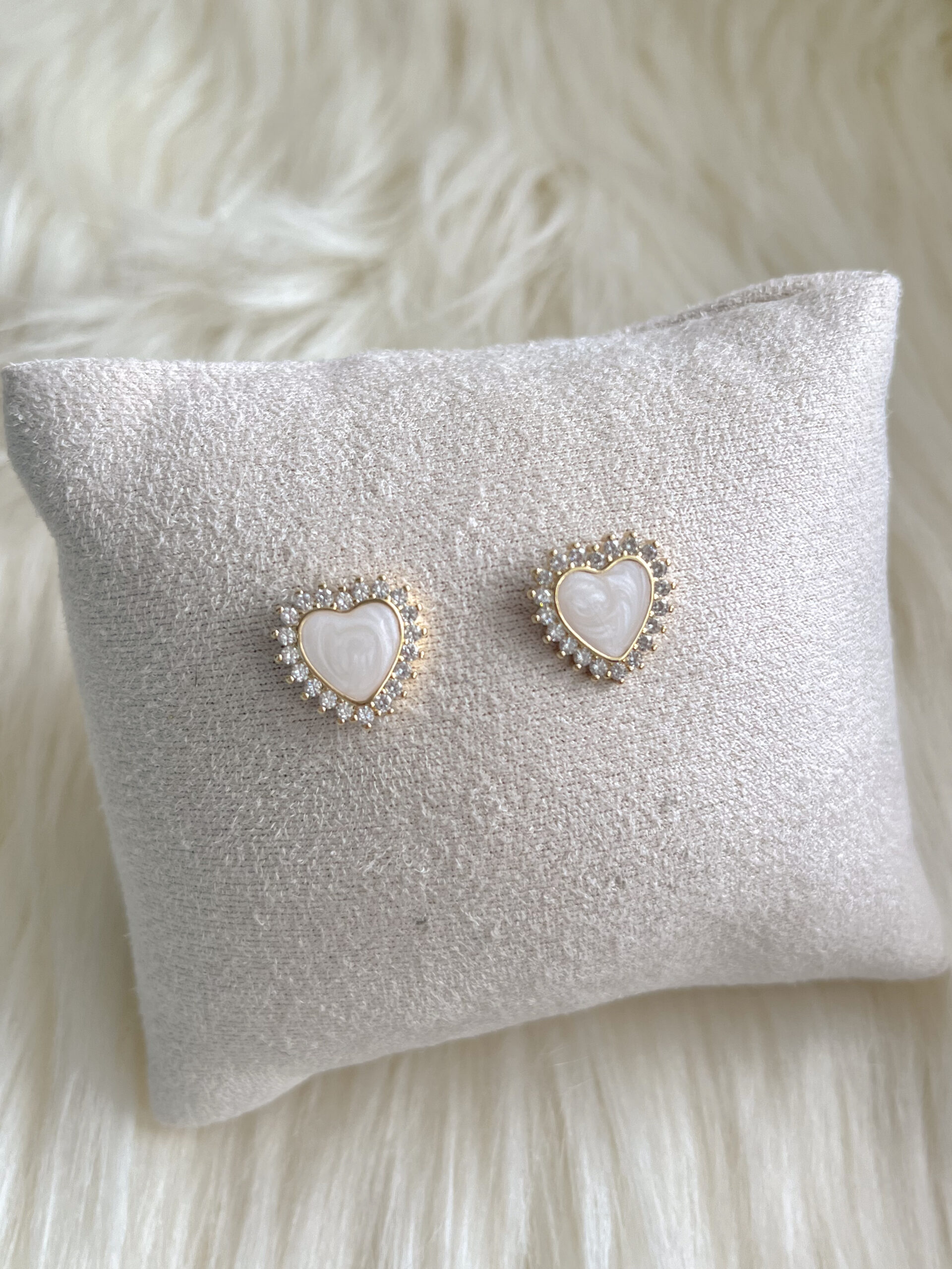 Aros Corazones Nacar
