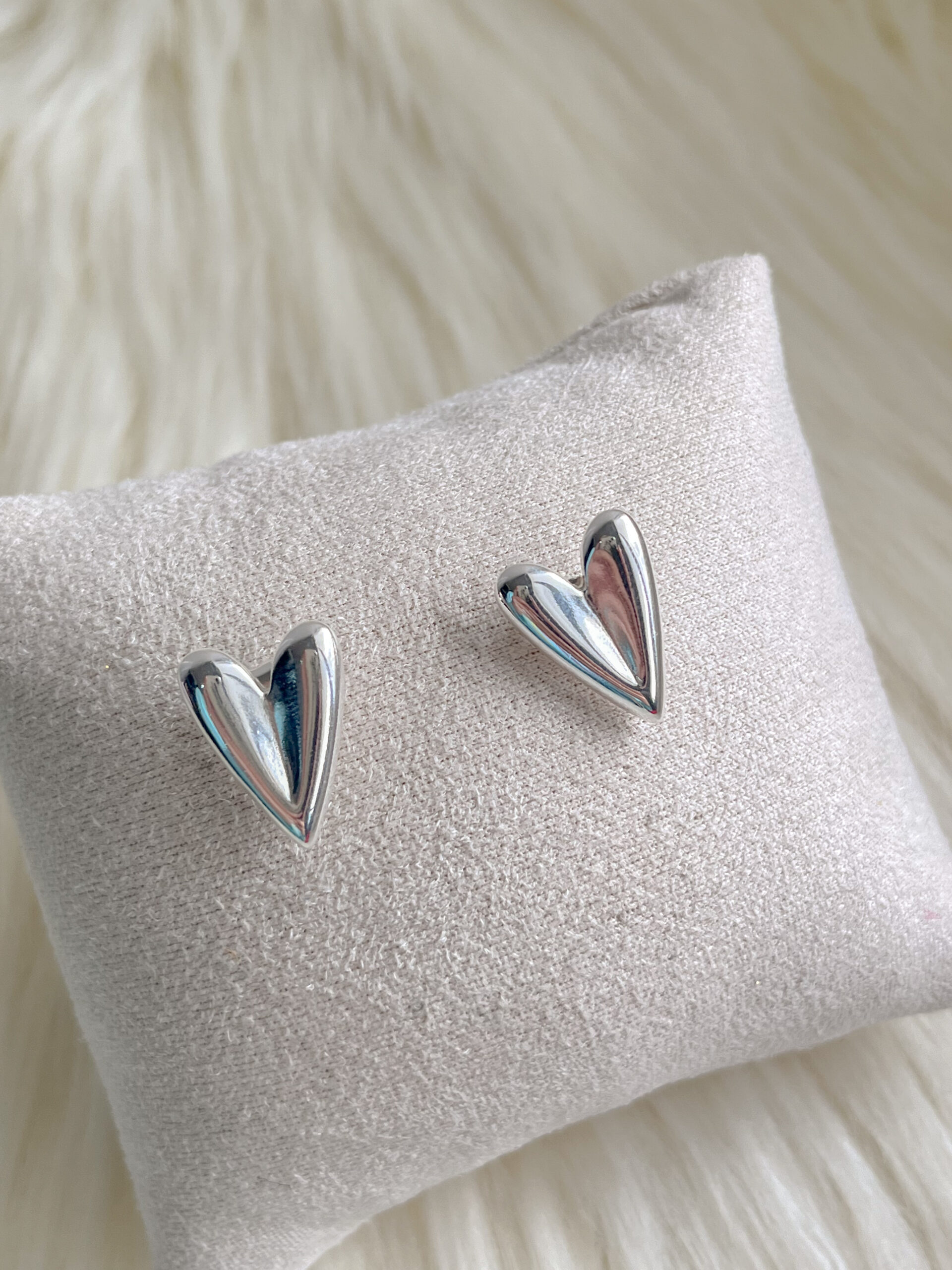 Aros Corazones Plata