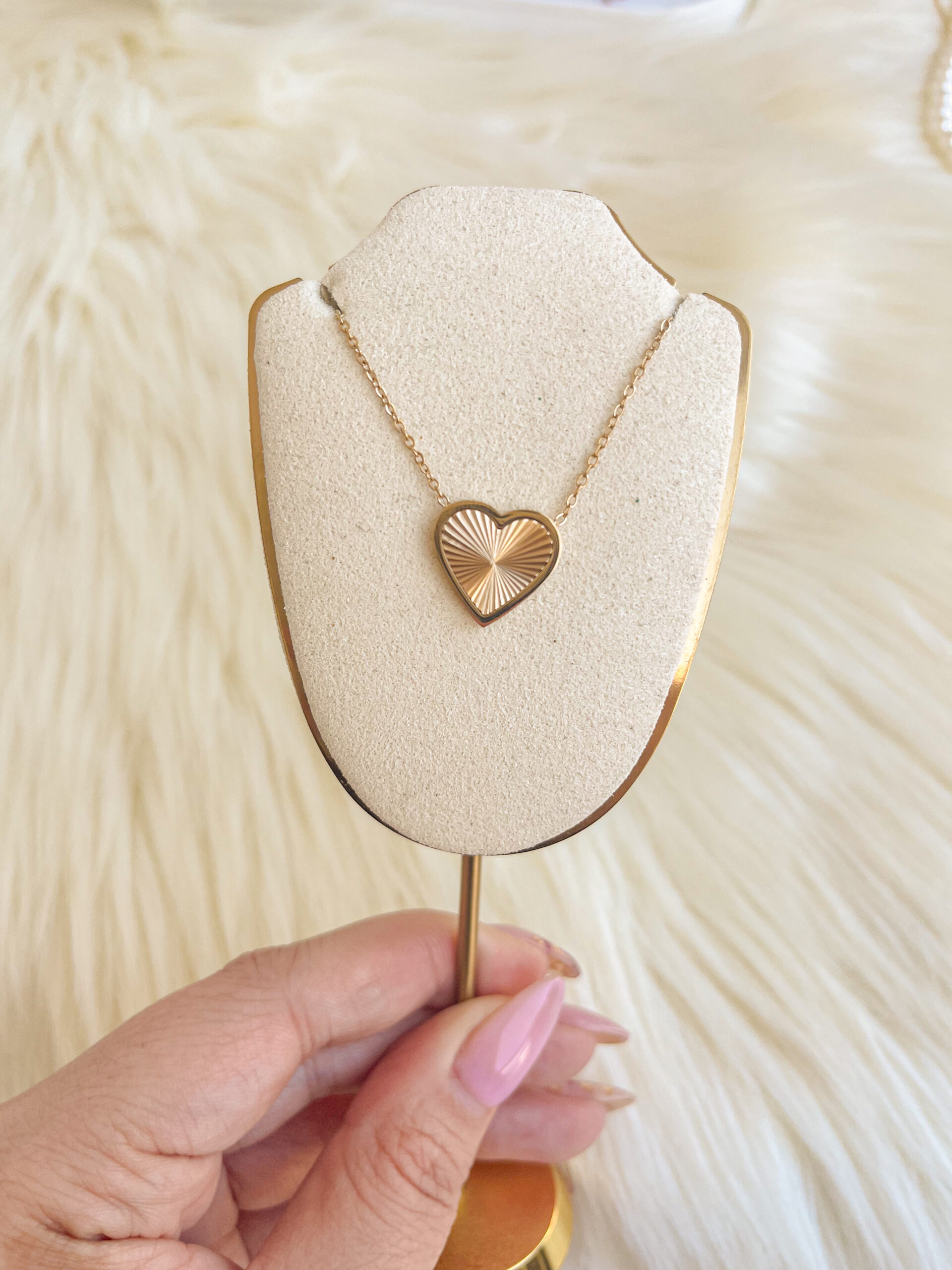 Cadena Corazon Biselado