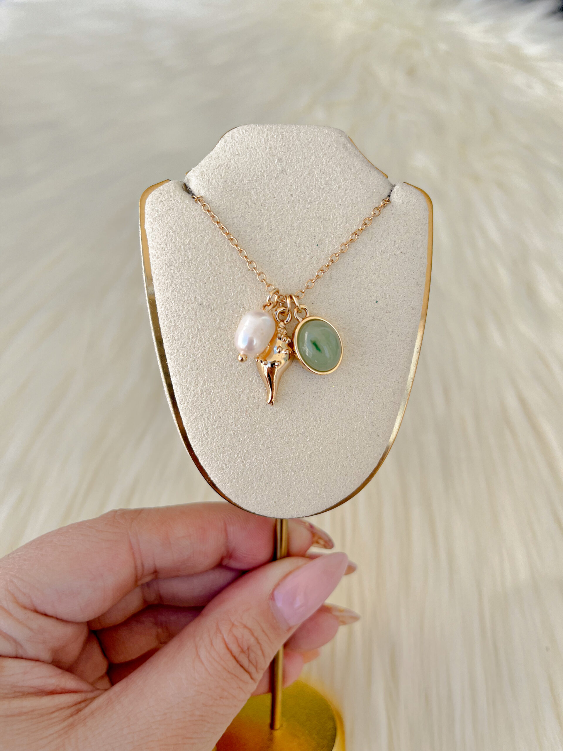 Cadena Jade Ovalado