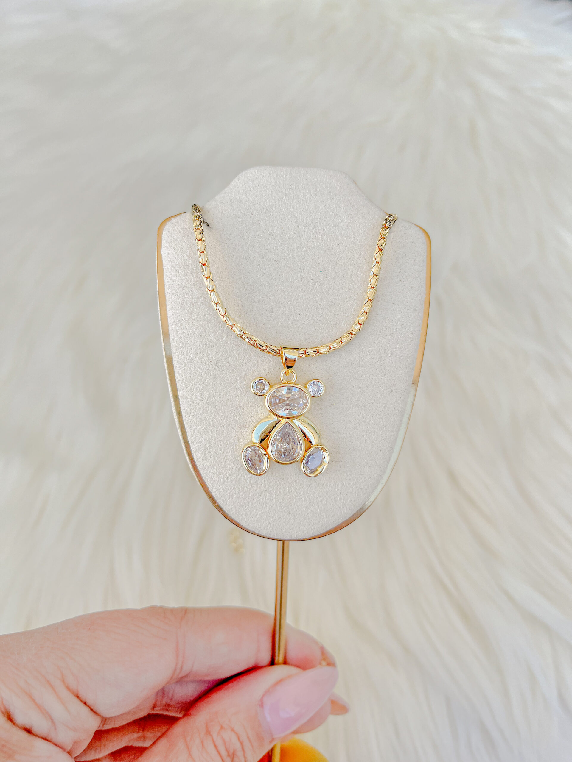 Cadena Osito de Cristal