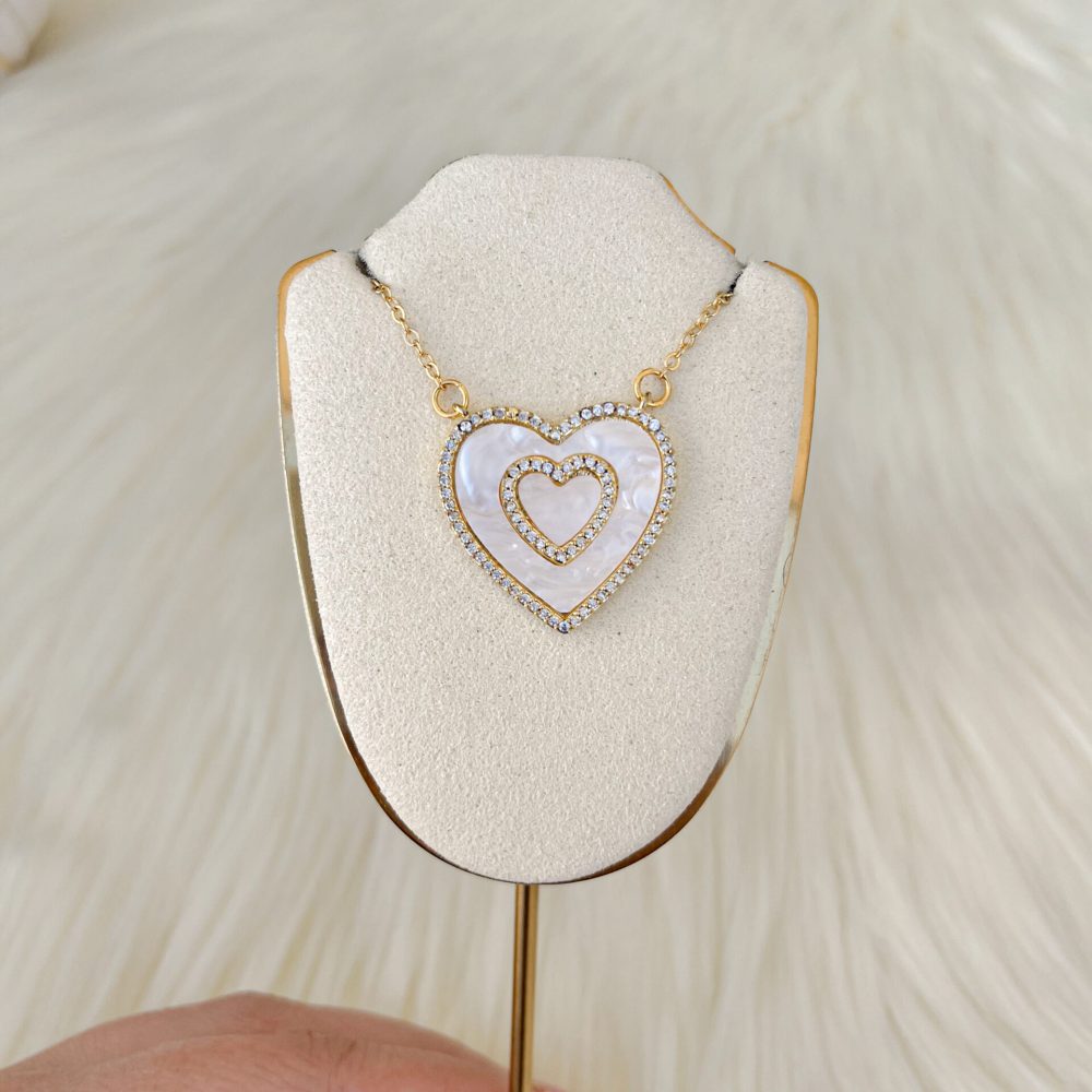 Cadena Corazon Nacar Grande