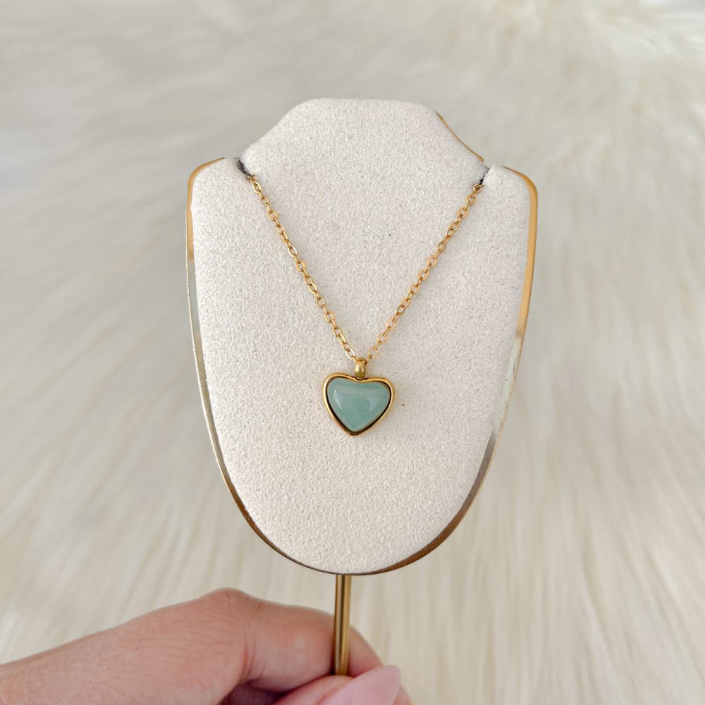 Cadena Corazon de jade